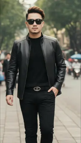 Áo khoác da cổ trụ 2 lớp lót lông, vừa ấm vừa sang #aodanam #aokhoacdep #thờitrangnam #aokhoacmuadong #xuhuongtiktok 