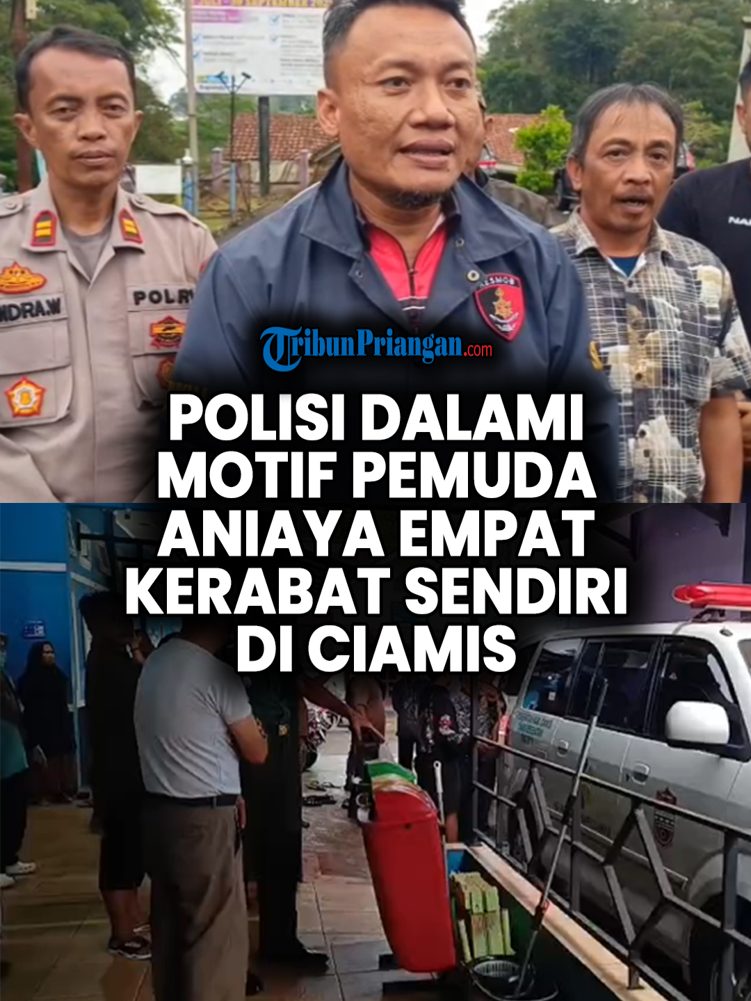 Polisi Dalami Kasus Pemuda yang Aniaya Empat Orang Kerabatnya Sendiri di Panawangan Ciamis TRIBUNPRIANGAN.COM - Peristiwa tragis mengguncang Dusun Legok satu Desa Indragiri Kecamatan Panawangan Kabupaten Ciamis Jawa Barat pada Senin (3/11/2025) sekira pukul 11.30 WIB. Seorang warga bernama Farid usia 20 tahun nekat aniaya empat orang yang masih memiliki hubungan keluarga dengannya. Diketahui, satu orang tak bernyawa dan tiga lainnya mengalami luka-luka. Korban luka terdiri dari dua perempuan, satu laki-laki dewasa bernama Idan, dan satu anak kecil. Korban meninggal dunia diketahui bernama Yayah, yang merupakan kakak kandung pelaku sendiri. (*) Jurnalis: Ai Sani Nuraini Prod. Video: Aldi M Perdana Ikuti juga informasi melalui akun media sosial dan website kami: Website: https://priangan.tribunnews.com/  Instagram: https://www.instagram.com/tribunpriangan Facebook: https://www.facebook.com/TribunPriangan Tiktok: https://www.tiktok.com/@tribunpriangan.com #PembacokanCiamis #KriminalCiamis #Panawangan #FaridBacokKerabat #SatuTewas #TragediKeluarga #PolsekPanawangan #BeritaCiamis #KasusPembacokan #DusunLegok #PolresCiamis