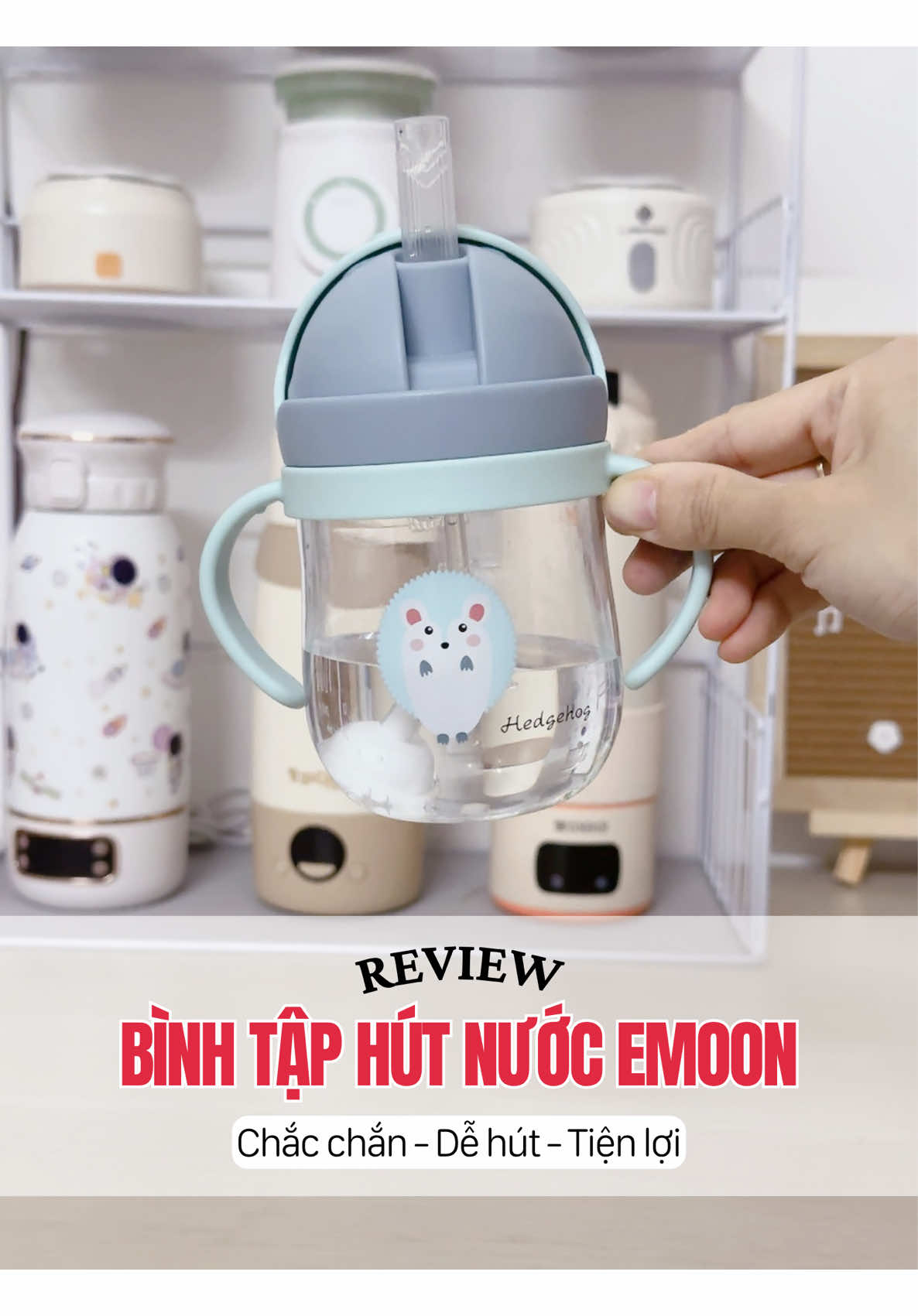 +1 chiếc bình tập hút Emoon xinh xẻo #milo #andam #binhtaphutnuocchobe #binhtapuongnuocchobe #emoon 