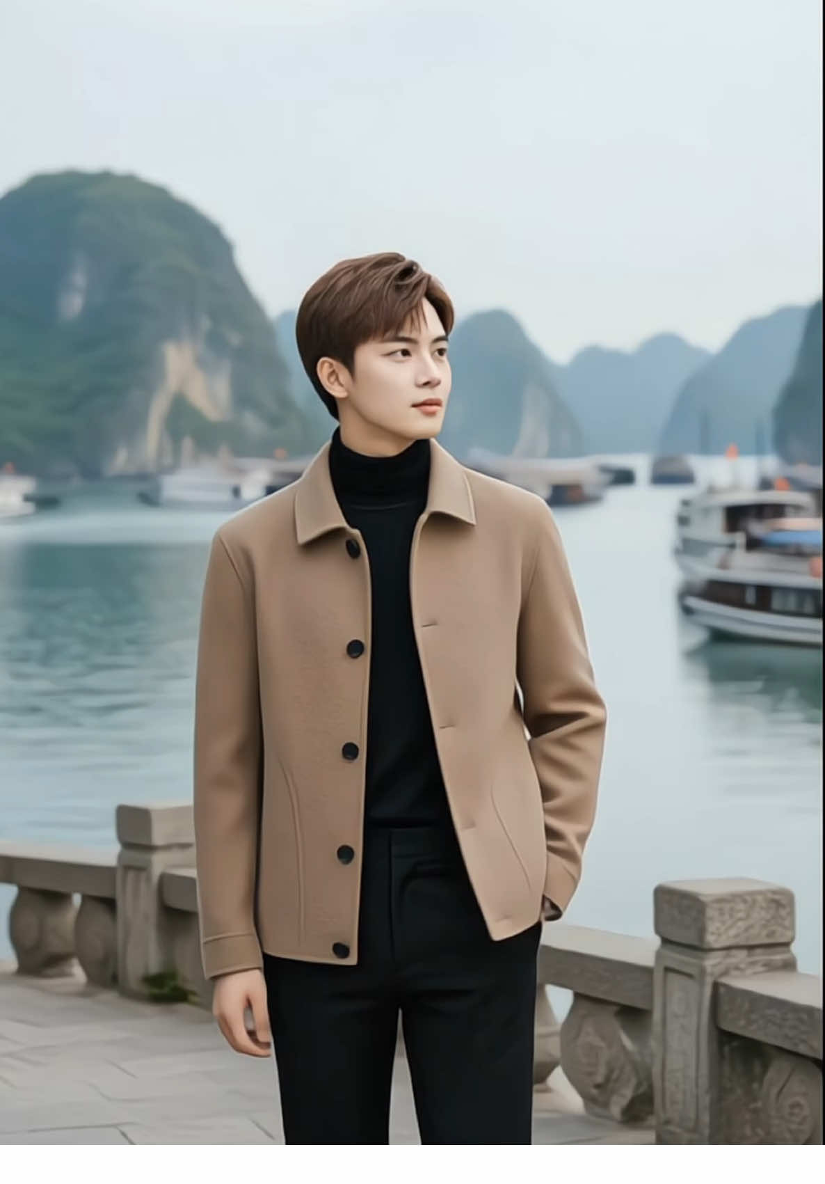 Áo Khoác Nam Dáng Vest Manto cao cấp-kiểu dáng trẻ trung #aokhoac #aovest 