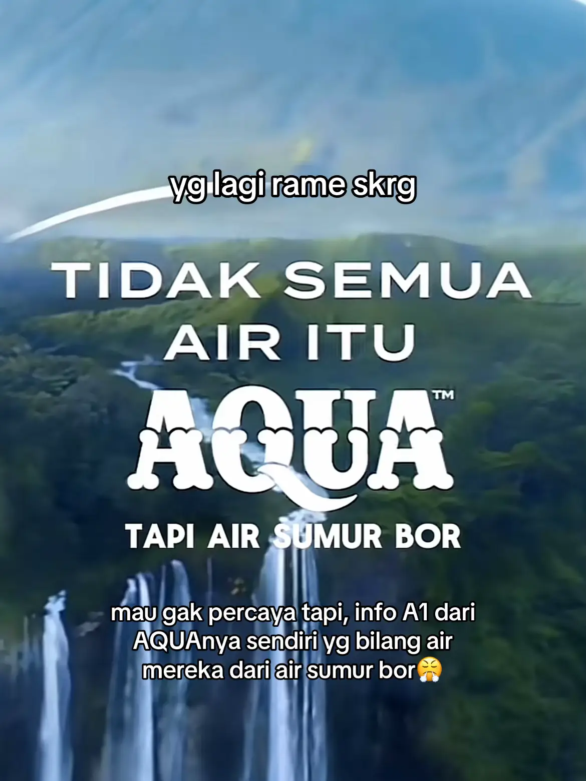 Masa airnya dari sumur bor sih😤😤😤 #aqua #aquasumurbor #airbor 