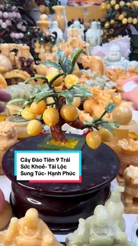 Cây đào tiên đá phong thuỷ 9 trái #phongthuydieptrithien #daphongthuy #phongthuynha #xuhuong 