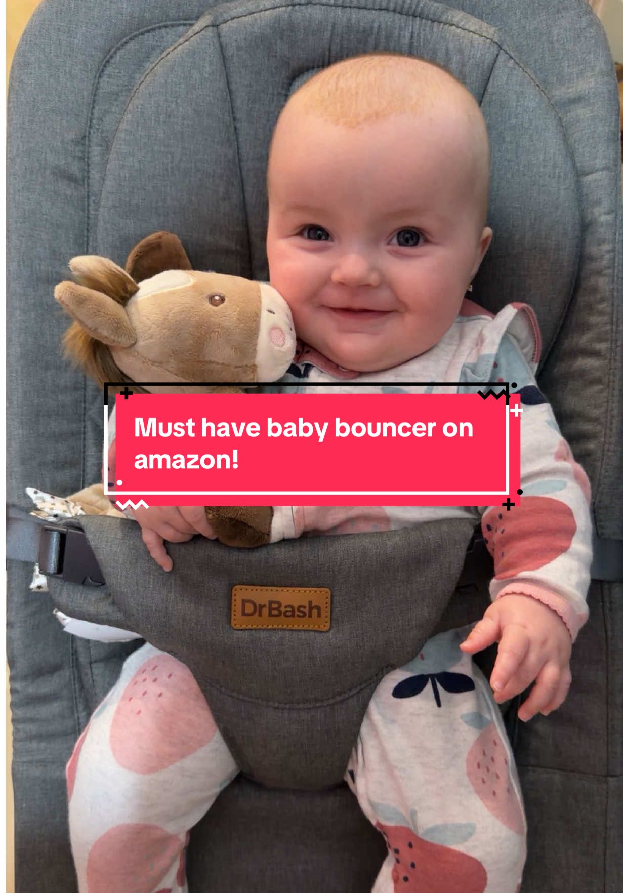 Miss wren loves her dr bash bouncer! It’s lightweight, easily adjustable, and folds down for storage all while being safe, comfortable and beautiful! #babybouncer #drbash #momtok #ontario #amazonfinds @DrBash Official 