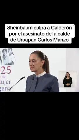 🚨 Sheinbaum culpa a Calderón y su “guerra contra el narco” por el asesinato del alcalde de Uruapan Carlos Manzo La presidente fiel al estilo de los mediocres gobiernos de Morena, salió a culpar a la guerra contra el narco del ex presidente Felipe Calderón: 