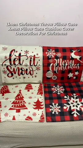 Linen Christmas Throw Pillow Case Xmas Pillow Case Cushion Cover Decoration For Home Christmas Decor #christmasthrowpillow 