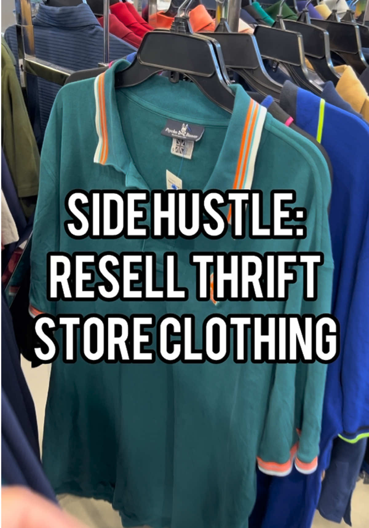 This is how you turn your love for shopping into a side hustle! Brands like Psycho Bunny hold their value even in preowned condition. I found these 3 shirts at the Thrift Store for $7.28 each and I’ll sell them for $35+! #thrifting #reseller #clothing #sidehustle 