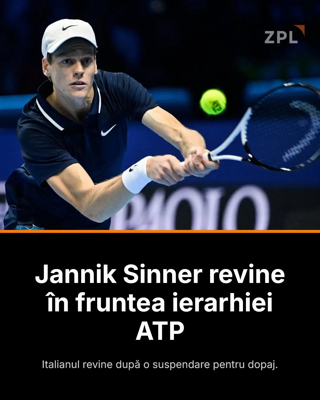 Jannik Sinner a redevenit liderul ATP după 54 de zile. Revenirea vine după o suspendare pentru dopaj. Detalii pe zpl.ro #tenis #atp #janniksinner #sport