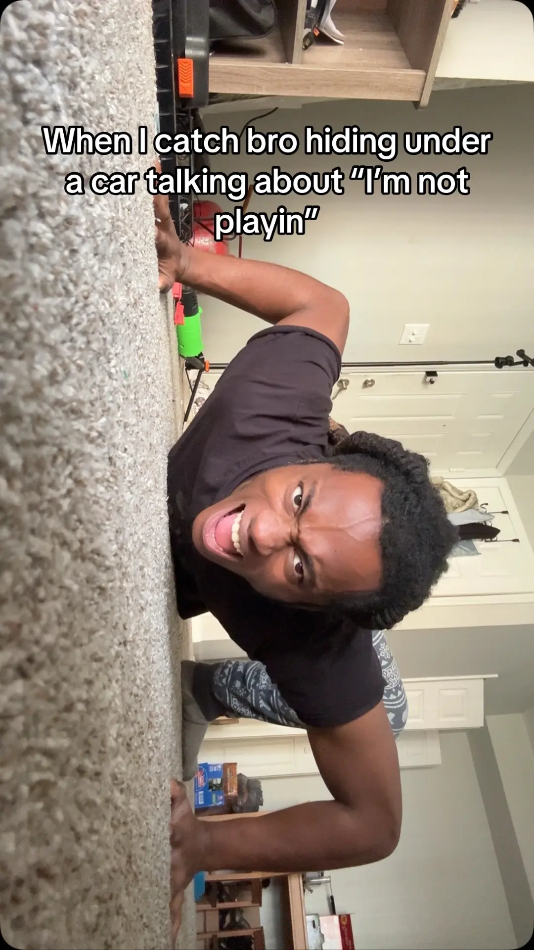 Why you hiding there then😂