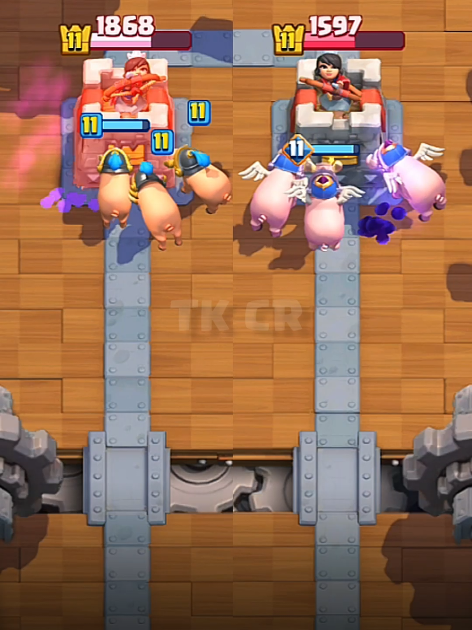 Royal Pigs vs Royal Pigs Evo🐷  #clashroyale #clashroyaledaily #clashroyaleupdate 