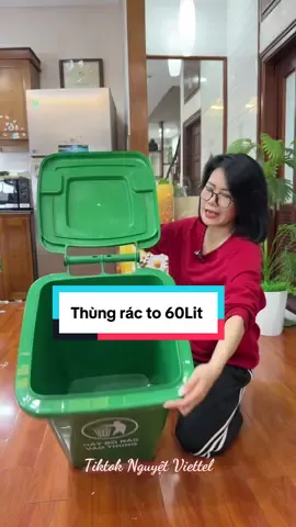 Thùng rác có nắp 60L #nguyetviettel #xuhuong #tiktokshop #thungrac 