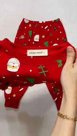 Bộ dài tay Noel màu Đỏ Hoạ Tiết đang rất hot các mom tranh thủ sắm nha 😍😍😍 #bodaitaythunlanh #bodaitaychobe #giangsinh #noel 