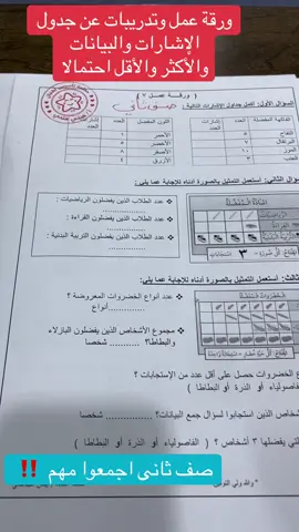 تدريبات-على-جدول-الإشارات-ورقة-عمل#اكسبلور #مكة #شعب_الصيني_ماله_حل😂😂 #مشاهير_تيك_توك #السعودية 