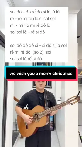 we wish you a merry christmas ( solo guitar ) #tuhocguitar #guitartok #guitarcover 