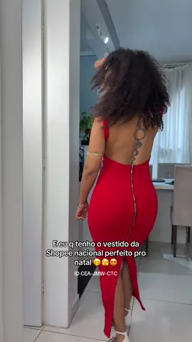 Esse vestido da Shopee é PERFEITO, e o zíper? divo demais 🥹 O ID dele é esse aqui: CEA-JMW-CTC 😍 #looknatal #shopee #fashiontiktok #vestido 