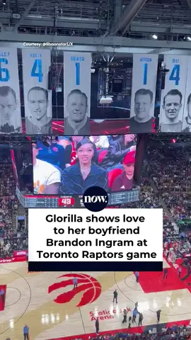 My man, my man! Rapper GloRilla was in Toronto last night showing love to her boyfriend, Raptors forward Brandon Ingram. 🏀❤️ #TorontoRaptors #NBA #Glorilla