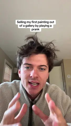 I sold my first painting out of a gallery to a collector by playing a prank on him #authenticity #selfbelief #artist #painter 