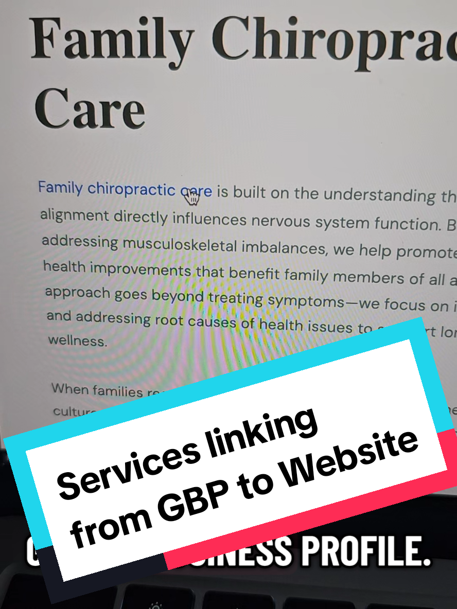 How to link your services from your Google Business Profile to your services on your website and sgow Google that direct connection! #localseoexpert #localseotips #localseo #gmb 