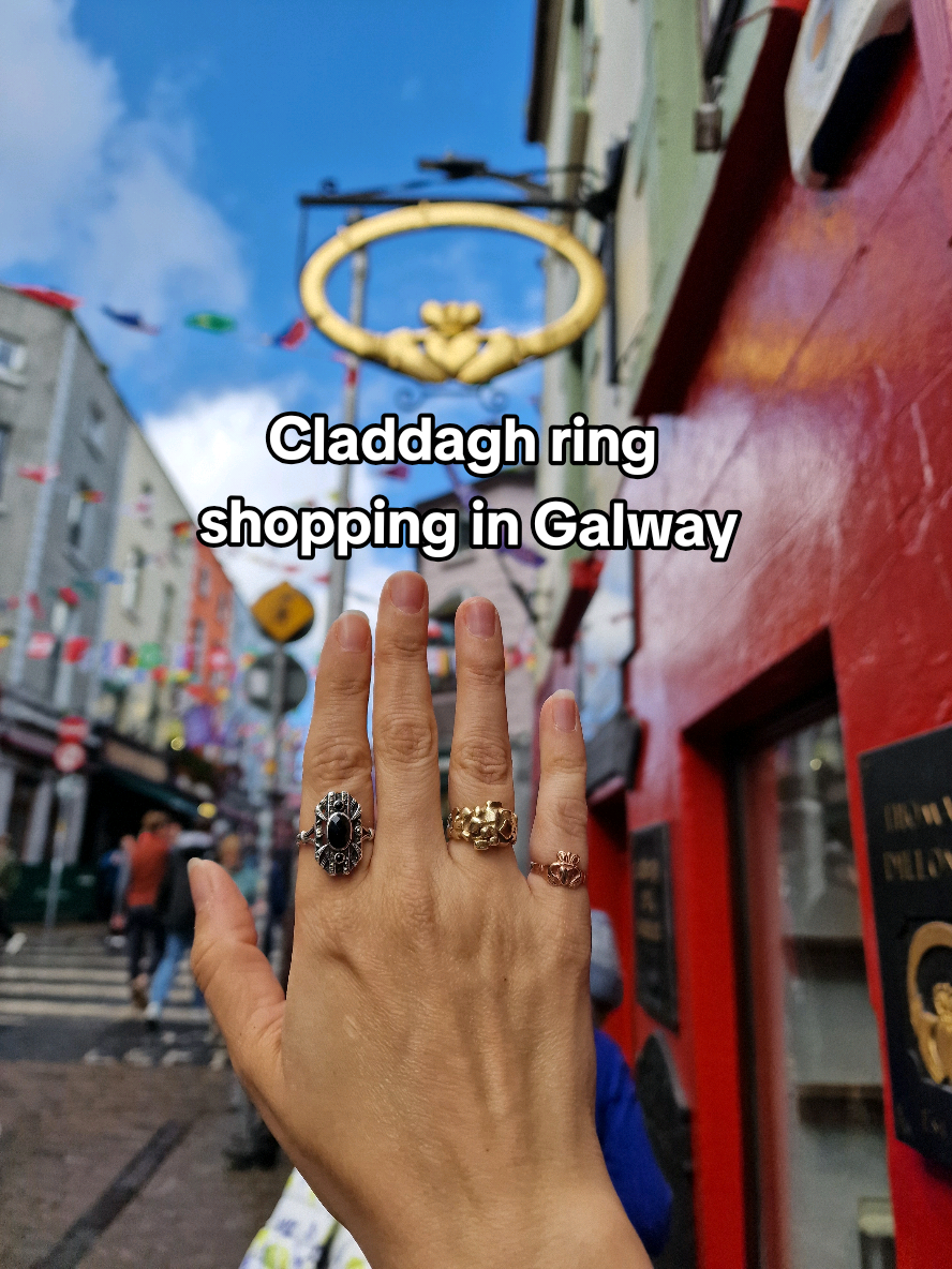 buying a Claddagh Ring in Galway, Ireland to celebrate my 9 year wedding anniversary!  #galway #galwayireland #claddaghring 