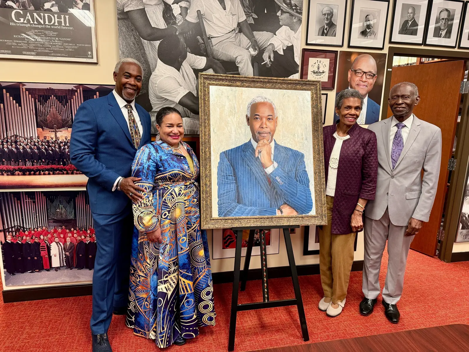 I’m honored to have a commissioned artist’s rendition of me unveiled to be hung in the Martin Luther King Jr. International Chapel on the campus of my alma mater, Morehouse College, where Dean Lawrence Carter is the founding dean of the chapel. 🙏🏾❤️. #grateful #blessed