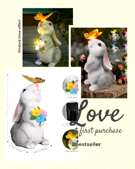 Hop into spring with our whimsical Solar Bunny Statue! 🌼✨ Perfect for adding charm & light to your garden. Get yours now! 🐰💡 👉 familygadgetstore.com/products/solar-bunny-statue-garden-decor-with-butterfly-led-light-resin?ref=minta-video-app-GyaYm_zw6i #GardenDecor #BestSellers #FamilyGadgetStore