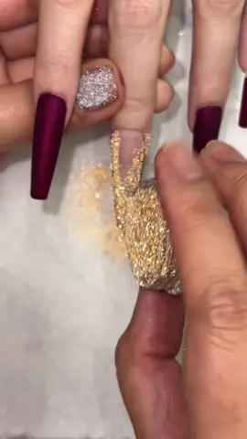 #RIYA Products used : Gel polish: #212#112#Rubberbasecoat - Reflective glitter LR14 -  Clear spider gel #RiyaExtendgel  (Extra long coffin) Shop Now RiyasNails.com