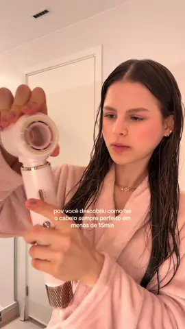 o segredo é essa escova! custo benefício 10000🩷 ela é 5 em 1 (seca, escova, alisa, cacheia) #escovasscadora #5em1 #gokodo #cabeloperfeito #praticidade 