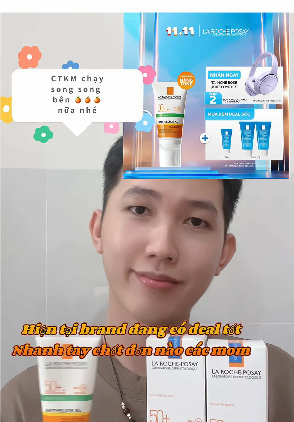 Đang có deal lớn em kem chống nắng nâng tone quốc dân ANTHELIOS XL #HợpTácCùngLarocheposay #anthelios #kemchongnang #chamsocda #tiktokfinds 