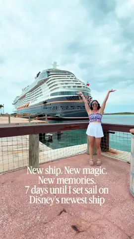 🚢 The countdown is ON! In just 7 days I’ll be stepping aboard the inaugural sailing of Disney’s brand new ship, the Disney Destiny! I’ll be sharing exclusive first looks, magical details, and all the insider tips from this historic voyage 🌟 Follow along here for every behind-the-scenes moment, surprise reveal, and sprinkle of Disney magic! . If you’re ready to get booked on your magical sailing, reach out today to start planning! Danielle@mouseboundvacations.com . . #disneydestiny #disneycruiseline  #disneycruise #disneyvacation  #travelagent 