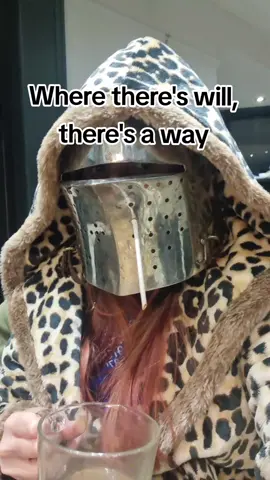 It's a good helmet... But the vizer is a pain to get down. Kids smoothie straw to the rescue  #helmet #bascinet #History #Knight 