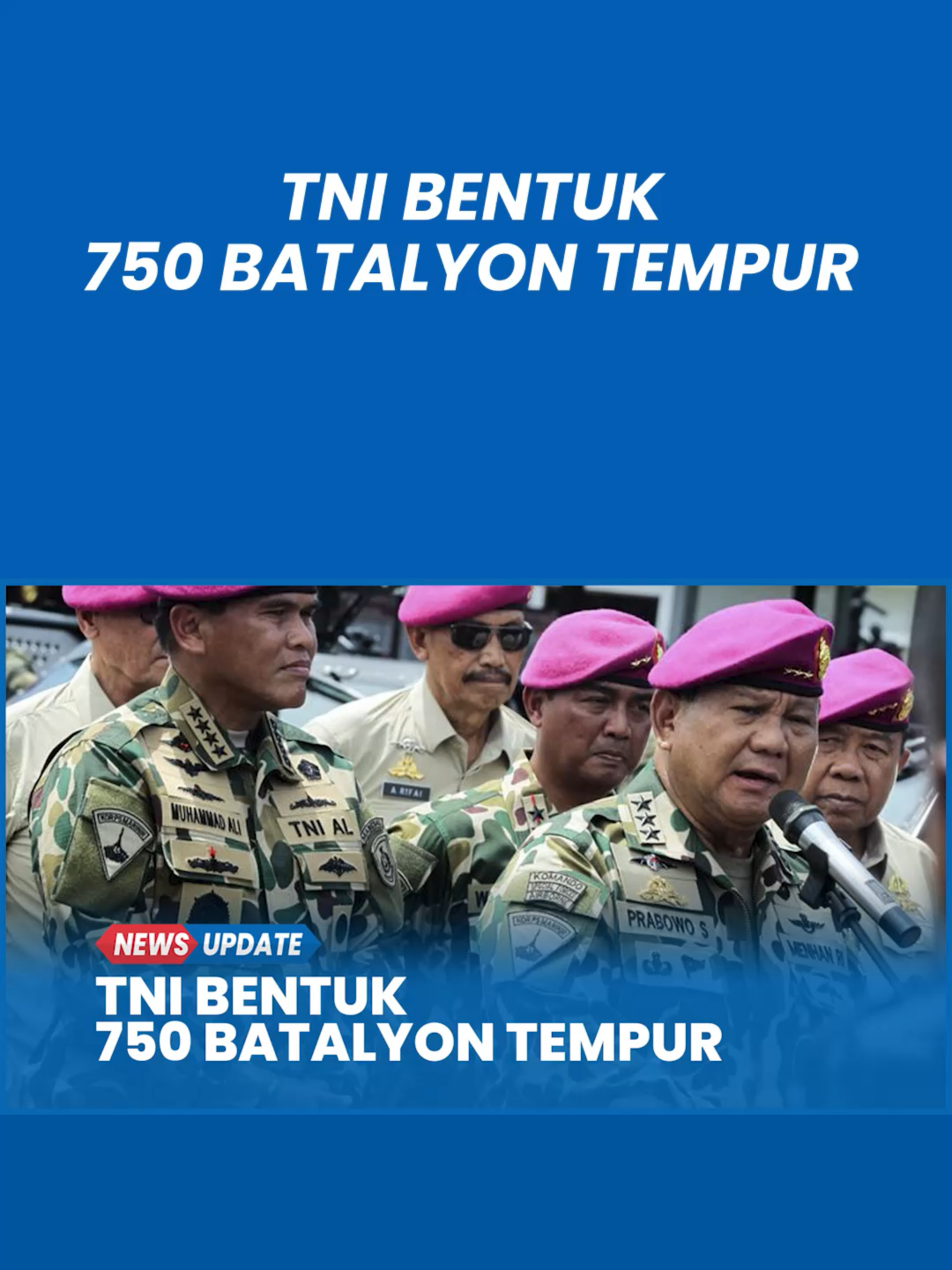 Mabes TNI Rencana Pembentukan 750 Batalyon Tempur, 5 Koarmada dan Satuan Antariksa #tribunjateng #jaditahuberkattribun #fyp
