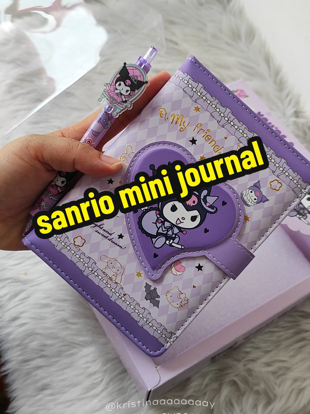 also available in melody & cinnamoroll design 🩵🩷 #sanrio #minijournal #sanriominijournal #kuromi #fyp 