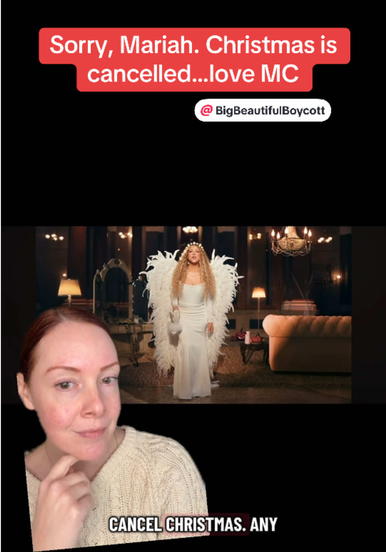 Oh Mariah, Christmas is cancelled. Love, MC @Big Beautiful Boycott #bbb #fyp #sephora #mariahcarey #bigbeautifulboycott 