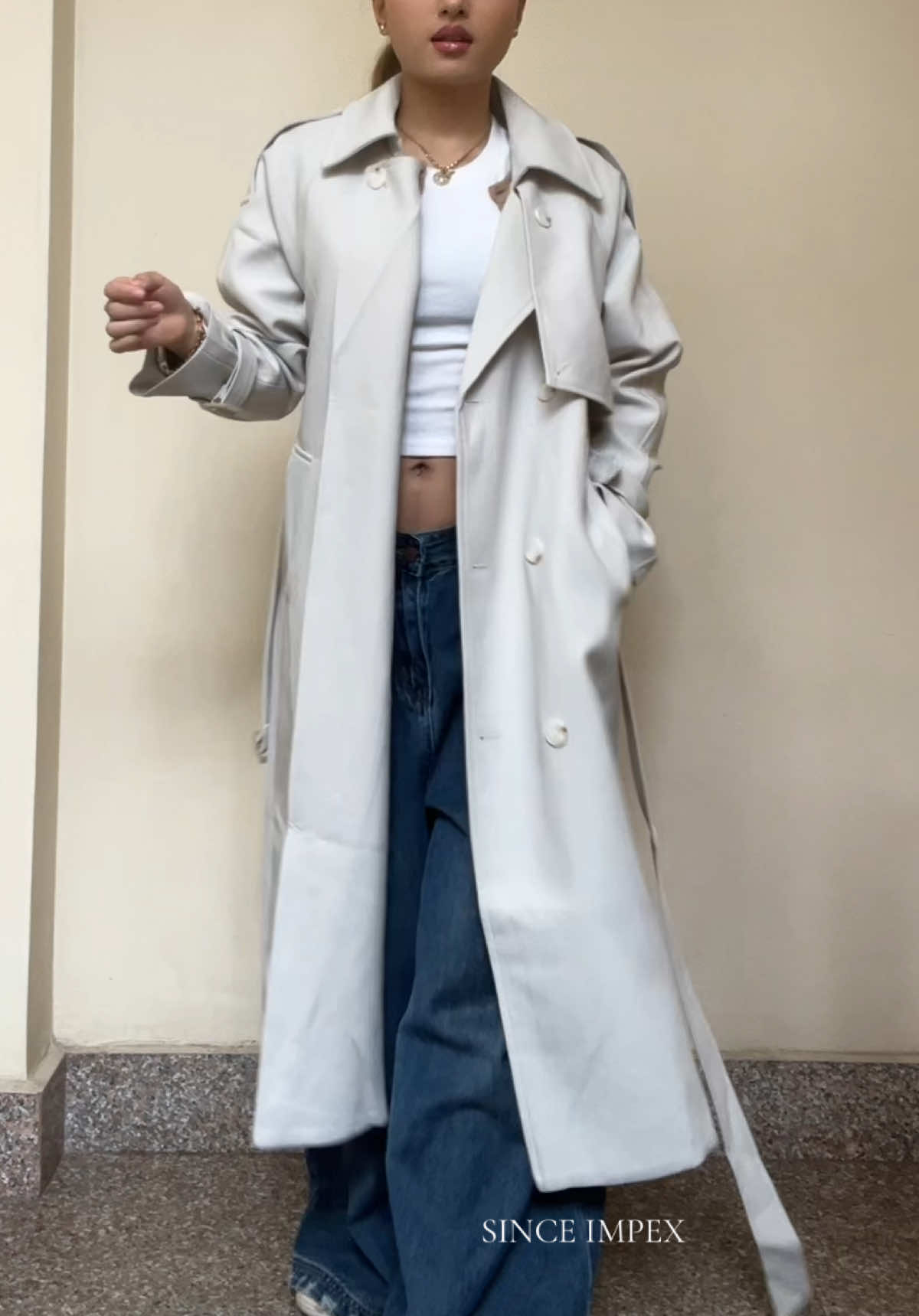 Love this outfit 🎧✨❤️‍🔥  #sinceimpex #spjimpex #trench #fyp 