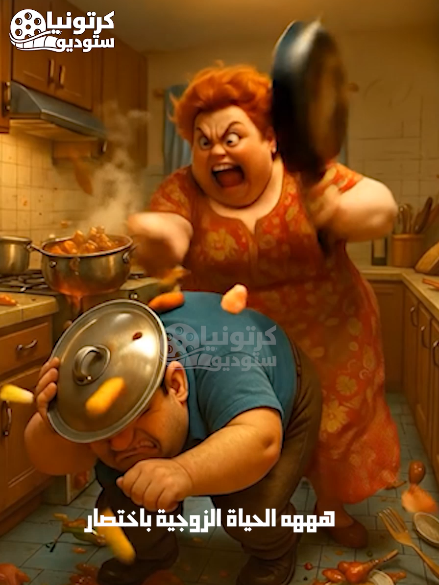 هههههه الحياة الزوجية باختصار #كرتونيا #انيمشن #ضحك #ضحك #مضحك #كوميدي