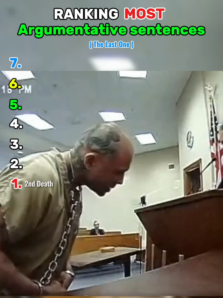 Ranking Most Argumentative Sentences in Court 🔥😱 #ranking #top5 #prisoner #sentences #fyp 