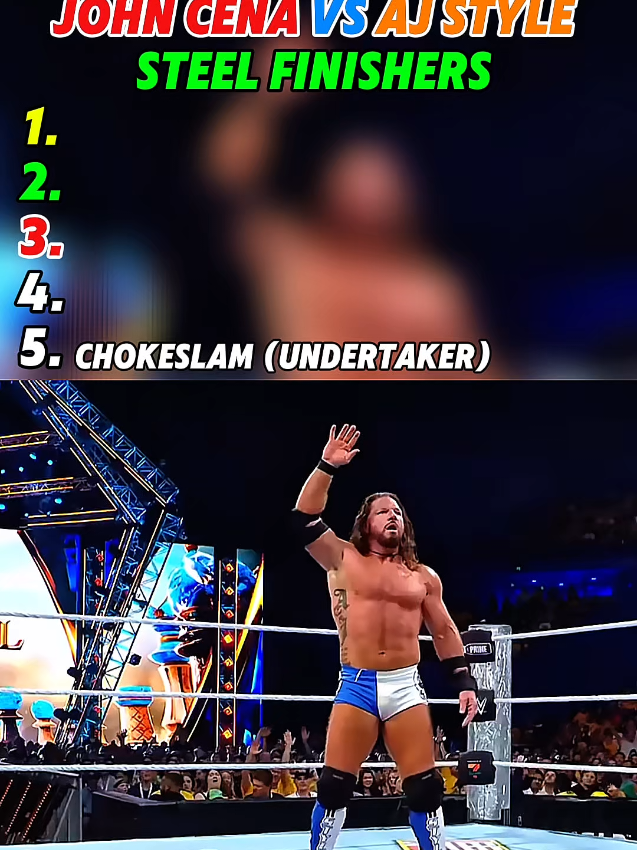 jhone cena vs aj styles steel finshers #ranking #top5 #WWE #wrestling #fyp 