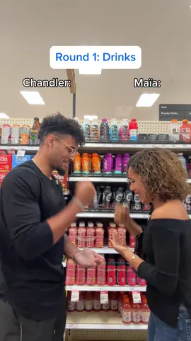 One year later... Chandler wanted his revenge 😂 I think we gotta make this rock paper scissors date night a yearly thing now 😌 Last year this date got over 4 million views and lots of comments about Chandler being terrible at rock paper scissors so obviously we had to bring it back for a rematch 🤓 The rules are simple: Each round decides who picks the item (drink, appetizer, main, sides, dessert and movie) It's crazy how much can change in a year, but this grocery date will always be our thing 🤍 #couplechallenge #rockpaperscissorsdate #coupletrend #datenightchallenge #datenightideas