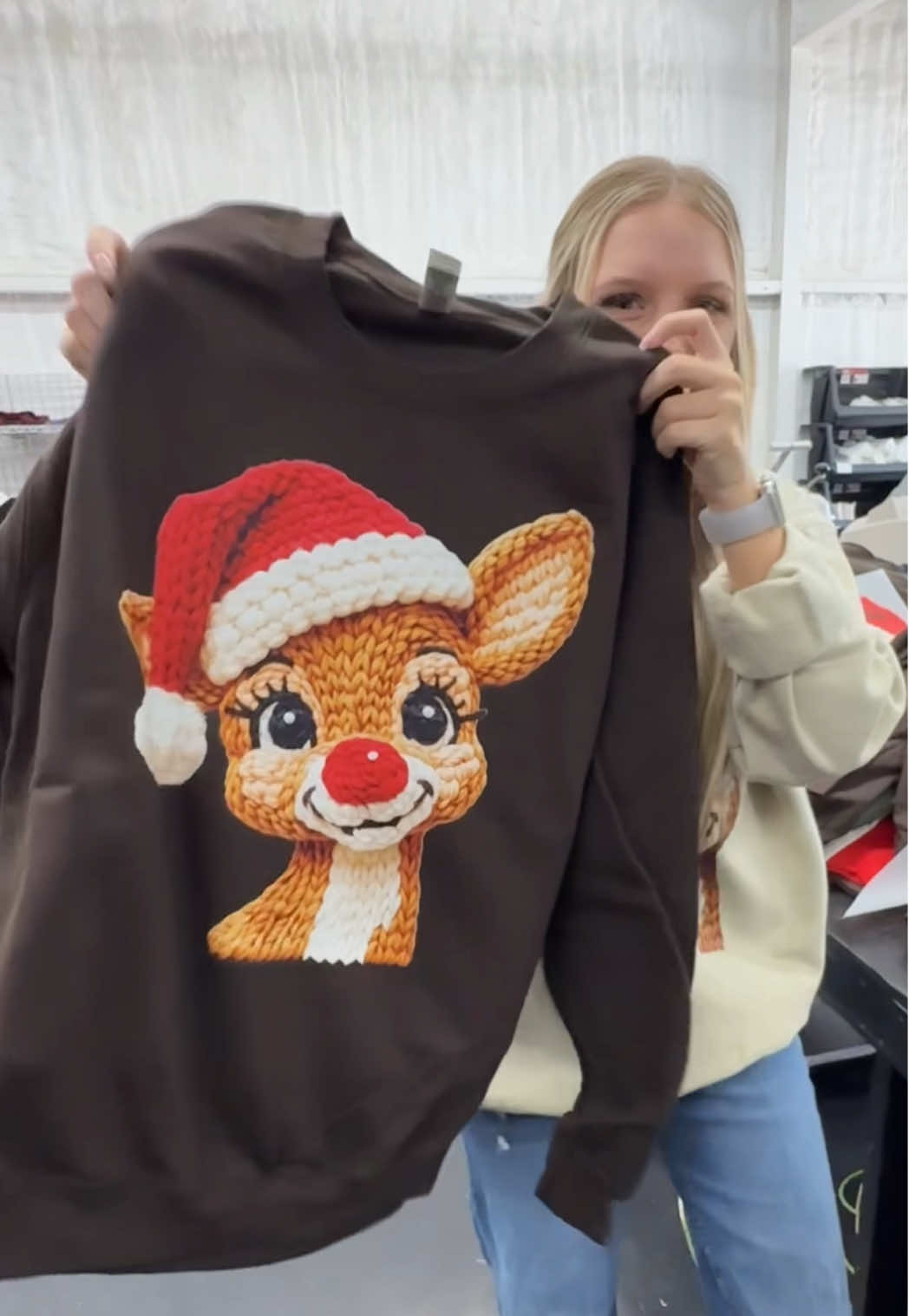 Come join @Macy Gail✨💓 on our live today! Pressing all the new Christmas Sweatshirts! #christmassweatshirt #live #christmas 