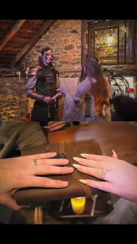 Married my best friend & soulmate @Clinton on October 31st 2025 💍 Bound before God, blessed by love, and united by fate 💜 photography & videography by @nicholasgolden_  decorations by @Deer  my porcelain corset, armor cuffs & dress sleeves were handmade from scratch my by husband Clinton, he also made his armor & sooo many other pieces that our guests wore.  elf ears are from @aradani  #fantasy #fantasywedding #wedding #weddingvideo #medievalfantasy 