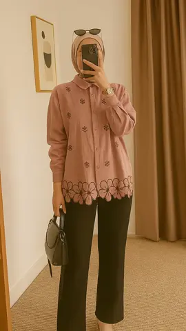 ALFIA BLOUSE LINEN RAMI BORDIR#viraltiktok #fyp #belidisini👇😉 