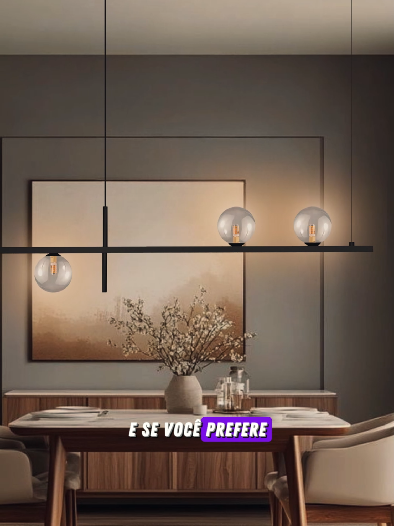 LUSTRE JABUTICABA TRILHO COM 3 GLOBOS INVERTIDOS DE VIDRO FUMÊ – CASA LUSTER: ELEGÂNCIA QUE TRANSFORMA SEU AMBIENTE Você já percebeu como a iluminação pode mudar completamente o clima de um ambiente? Muitas vezes, a decoração está perfeita, mas falta aquele toque final que une sofisticação, aconchego e estilo. O Lustre Jabuticaba Trilho com 3 Globos Invertidos de Vidro Fumê da Casa Luster foi criado exatamente para isso — transformar espaços comuns em cenários elegantes e acolhedores. Imagine sua sala de jantar, cozinha ou espaço gourmet com uma iluminação suave e envolvente, refletida pelos globos fumê. Esse pendente não é apenas uma luminária — é uma peça de design que se torna o centro das atenções, valorizando cada detalhe da sua decoração. Seu trilho metálico com acabamento refinado e cabos ajustáveis oferece total liberdade para personalizar a altura dos globos, criando uma composição única. O resultado? Um ambiente moderno, sofisticado e cheio de personalidade. Além do design impressionante, o Lustre Jabuticaba entrega qualidade e segurança: estrutura resistente, instalação simples e garantia de 30 dias oferecida pela Casa Luster — porque confiança é parte da nossa iluminação. Mas atenção: nosso estoque é limitado e as últimas unidades estão sendo enviadas rapidamente. Se você quer elevar o nível da sua decoração e trazer um toque contemporâneo ao seu lar, este é o momento. Transforme sua casa com estilo e bom gosto. Garanta agora o seu Lustre Jabuticaba no link da bio. #lustre #pendente #luminária #luminárias #luminariadeteto #lustrependente #luminariajabuticaba #lustresaladejantar #lustres #iluminaçãomoderna