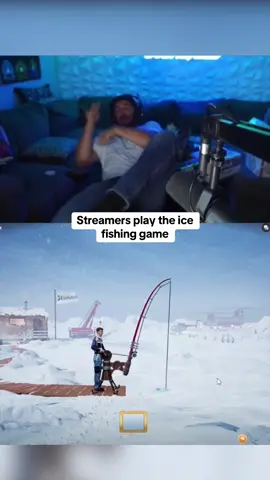 Streamers play the ice fishing game #kickstreaming 