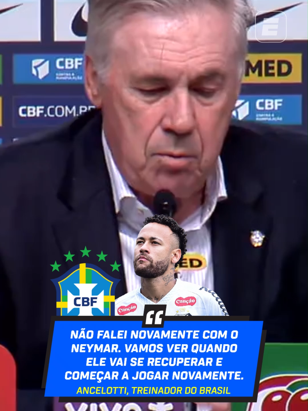 Neymar ficou mais uma vez de fora da lista do Ancelotti, e o treinador FALOU! #ancelotti #brasil #futebolnaespn #futebol #seleçãobrasileira #neymar #tiktokesportes