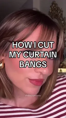 this is the method I use to cut my curtain bangs between appointments 💕 save it if you want to try it or share it with a friend ✨ @amika hairspray  #hairstyle #curtainbangs #hairtutorial 