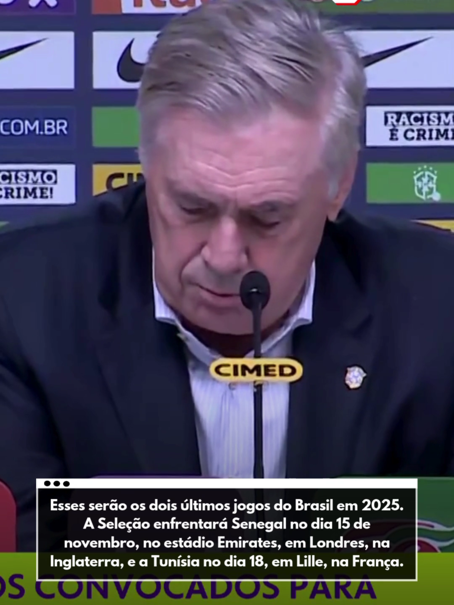 ANCELOTTI ANUNCIA CONVOCADOS PARA AMISTOSOS CONTRA SENEGAL É TUNISISA #ancelotti #futebol #selecaobrasileira #senegal #tunisia #amistosos #brasil