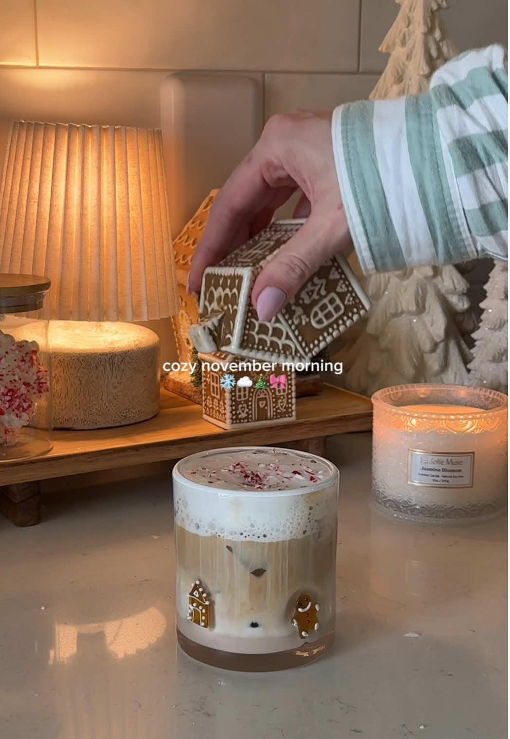 I wanna pretend I’m at the North Pole drinking my peppermint mocha ☕️❄️ #morningroutine #morningroutineaesthetic #christmas 