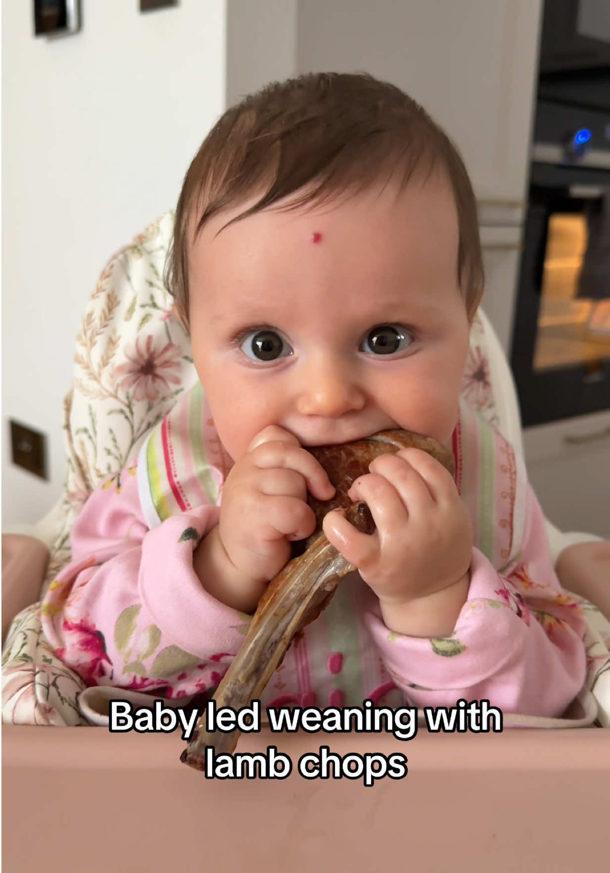 A chop a day 🐑 #babyledweaning #lambchops #babyeating 