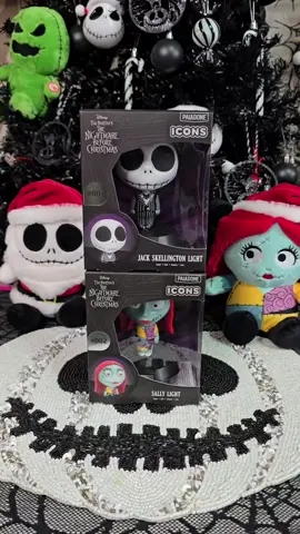 🎃 Disney Nightmare Before Christmas Paladone Icons 🖤🤍 Jack & Sally light-up figures, perfect for Halloween night✨️ #nightmarebeforechristmas #halloween #disney #jackskellington #sally 