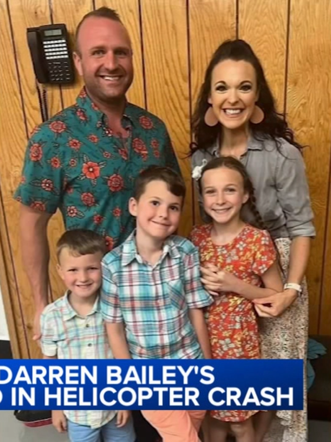 Monday marked a heartbreaking day for the family of Republican candidate for Illinois governor Darren Bailey.  Dozens joined to say their final goodbye to four family members killed in a helicopter crash Bailey's son, Zachary; his wife, Kelsey; and their two young children, 12-year-old Vada Rose and 7-year-old Samuel, were killed in the helicopter crash in Montana.