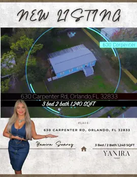 𝟔𝟑𝟎 𝑪𝒂𝒓𝒑𝒆𝒏𝒕𝒆𝒓 𝑹𝒅, 𝑶𝒓𝒍𝒂𝒏𝒅𝒐, 𝑭𝑳 𝟑𝟐𝟖𝟑𝟑 /$𝟐𝟖𝟎,𝟎𝟎𝟎 ¡Hermosa casa en Orlando lista para ti! Disfruta de esta encantadora casa de 3 habitaciones y 2 baños en Orlando, Florida. 🌴✨ Con una cocina moderna y espaciosa, perfecta para cocinar y compartir, y un diseño abierto que brinda comodidad y estilo. Ubicada cerca de todo lo que necesitas, esta propiedad es ideal para familias o quienes buscan un hogar acogedor y funcional. 📍 ¡Disponible ahora! Agenda tu visita hoy mismo. 📩 🏡 #TuHogarEnOrlando #CasaListaParaTi #ViveEnFlorida #YaniraTeam #QueenHomes #SiSePuede #YesWeCan #Breakthrough #ComprarCasaEsPosible #EquipoYanira #CasaDeTusSueños #ExpertosEnBienesRaíces #YaniraSuarez